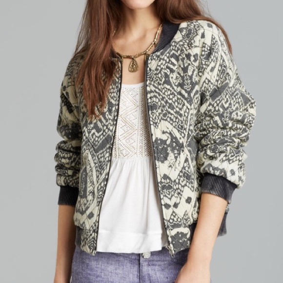 Free People Jackets & Blazers - Free People Quilted Ikat Bomber